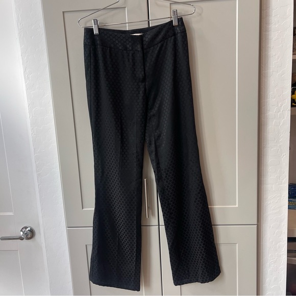 Womens Nanette Lepore Black Low Rise Abstract Circle Pants XS 2 Y2K Retro - Picture 1 of 7